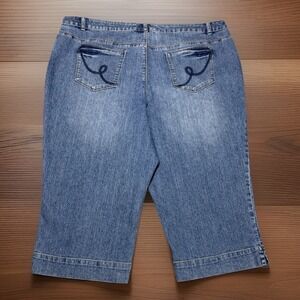 Fashion Bug Vintage Womens High Rise Capri Plus Size 28w Retired Y2K Baggy Jorts